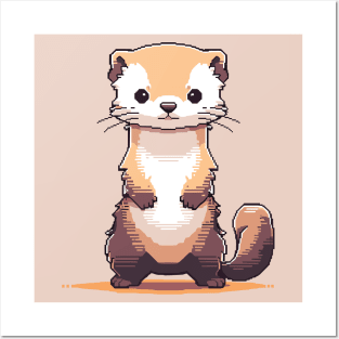 Pixelated ferret Posters and Art